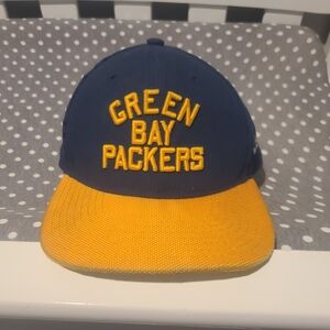 Green Bay Packers New Era On Field Snapback Flat Bill Retro Hat Youth HOLOGRAM!